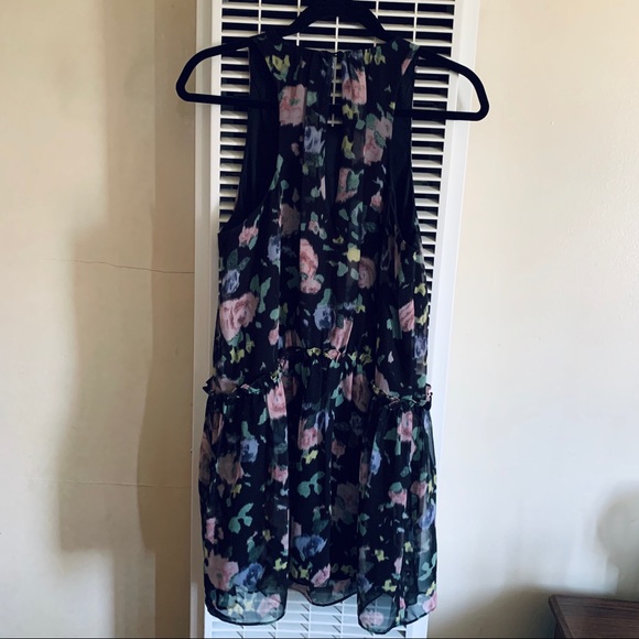 Likely Floral Chiffon Overlay Sleeveless Dress - Picture 5 of 5